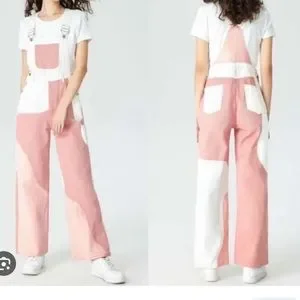 Cider | Pants & Jumpsuits | Cider Pink And White Denim Color